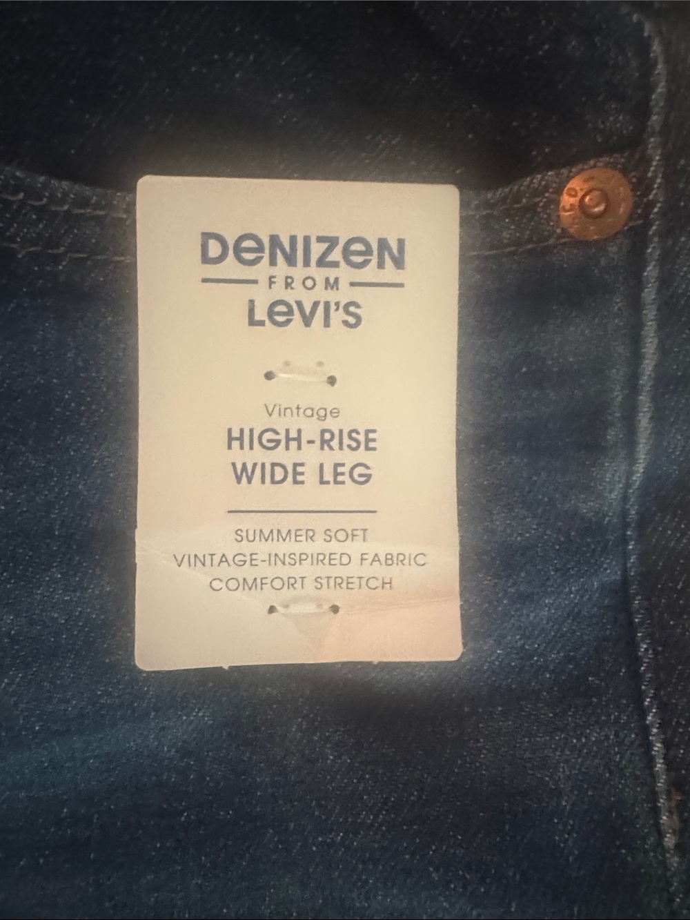 Denizen from Levi's Relaxed Wide Leg Dark Blue Jeans - Picture 3 of 3